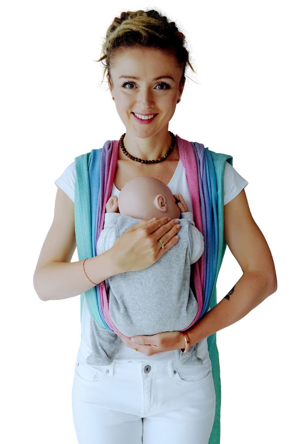 Step 5: Sit baby on wrap