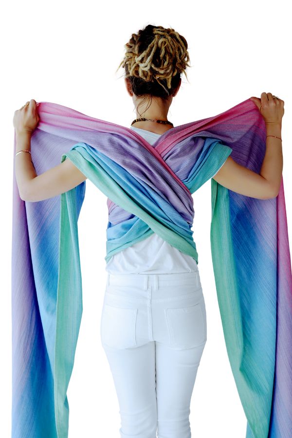 Step 5: Place strands over shoulders