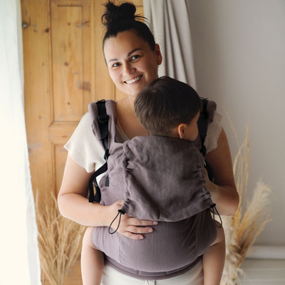 Ergonomic Preschooler Carrier Pure Linen Frappe – 100% Natural Linen