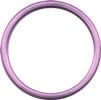 Pink aluminium rings for baby slings, size L