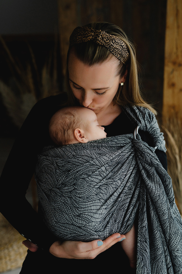 Ring sling Linen Night Wildness - size S (1,7 m)