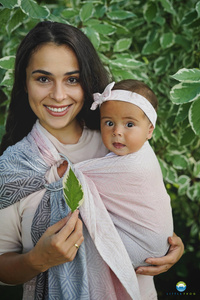 Ring sling Cotton Foggy Cube - size L (2,3 m)