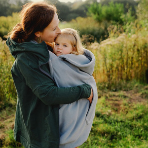 Babywearing Cover (Fleece) - Silver