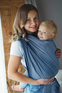 Bamboo Celestine Baby Wrap 6,2 m | Breathable bamboo baby wrap for summer