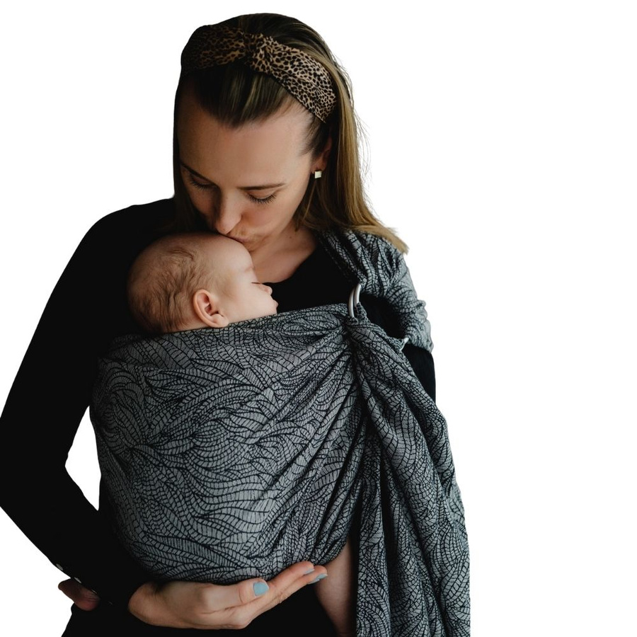 Ring sling Linen Night Wildness - size S (1,7 m)