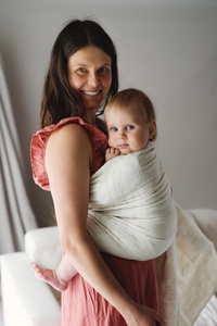 Ring sling Linen Summer Meadow - size S (1,7 m) /2nd class