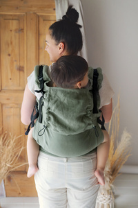 Ergonomic Preschooler Carrier - Pure Linen Grove - 100% Linen