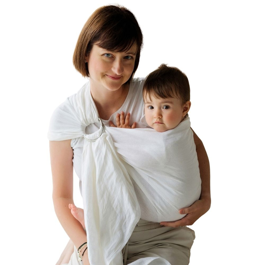 Ring sling Pure Linen White - size M (2 m)/2nd class