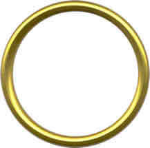 Gold aluminium rings for baby slings, size L