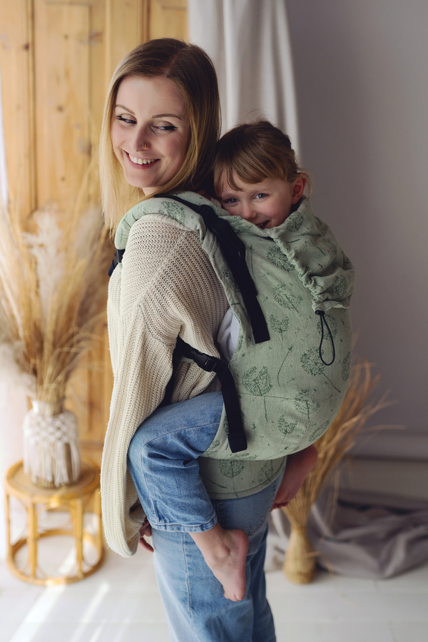 Green Preschooler Carrier Flow Lightness with linen - Dandelion