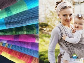 Scraps / fabric ends Little Frog wraps - 60-150cm QUARTZ (price per 1 kg)