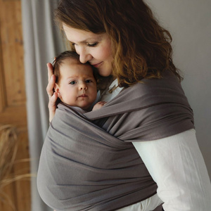 Stretchy Wrap Silent Earth/2nd class – Brown Cotton Baby Wrap Suitable from Birth