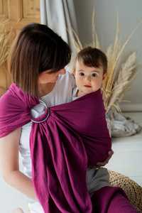 Ring sling Pure Linen Orchid - size S (1,7 m)