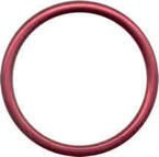 Red aluminium rings for baby slings, size M