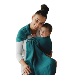Ring sling Pure Linen Deep Aqua - size S (1,7 m)