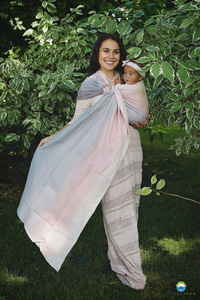 Ring sling Cotton Foggy Cube - size L (2,3 m)