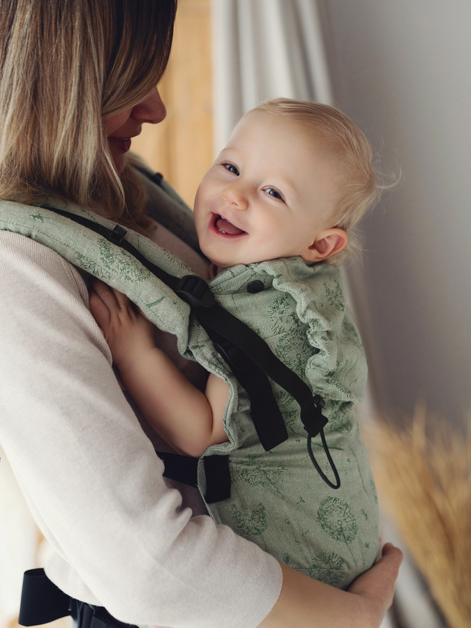 Linen Baby Carrier Prime Flow Lightness, Green Dandelion