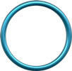 Turquoise aluminium rings for baby slings, size S