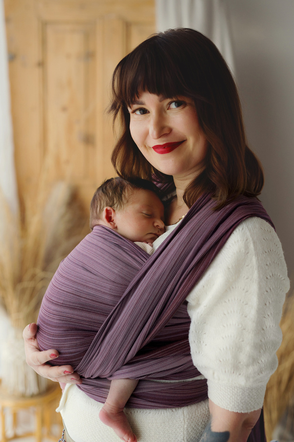 Soft baby sling for beginners – Bamboo Rubellite - size 4