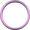 Pink aluminium rings for baby slings, size L