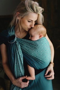 Ring Sling Jade Cube size L – green-grey, easy to use