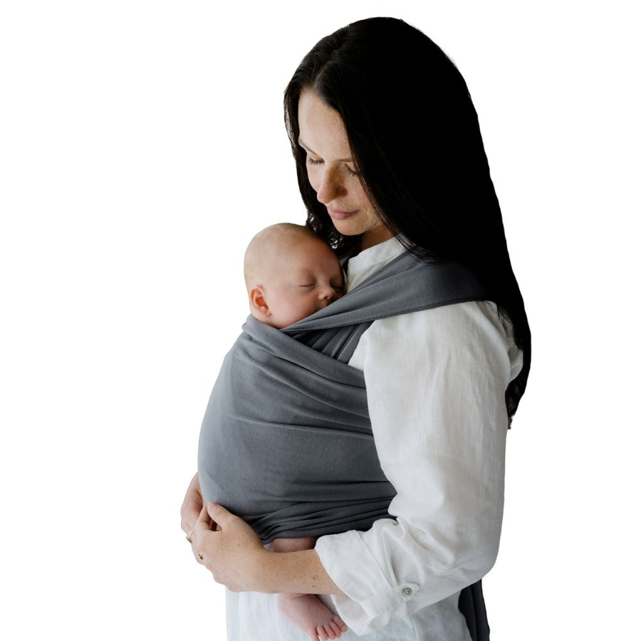 Lava Grey Stretchy Baby Wrap – comfortable and safe for newborns