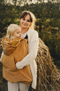 Babywearing Cover (softshell) - Mustard