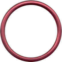 Red aluminium rings for baby slings, size L