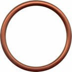 Orange aluminium rings for baby slings, size L