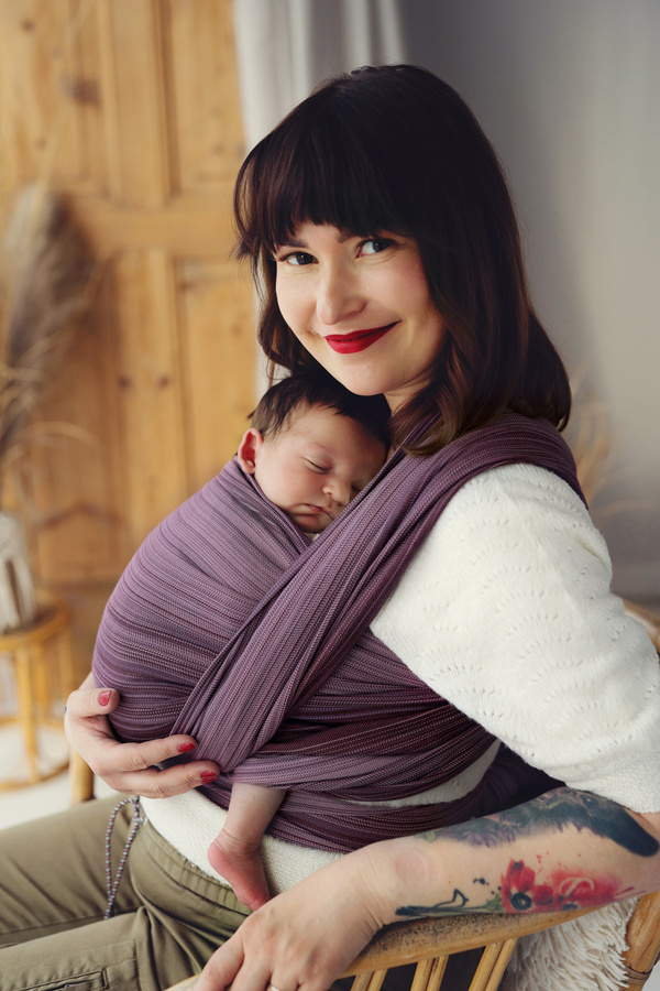 Soft baby sling for beginners – Bamboo Rubellite - size 8