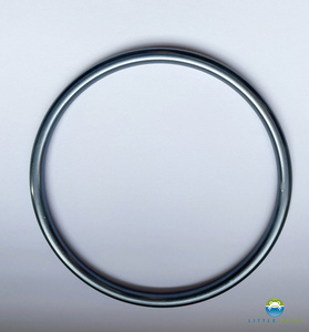 Slate Hand Buffed aluminium rings for baby slings, size XL