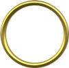Gold aluminium rings for baby slings, size S