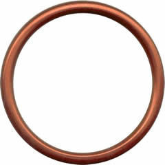 Orange aluminium rings for baby slings, size M