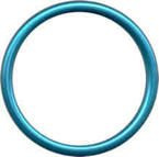 Turquoise aluminium rings for baby slings, size L