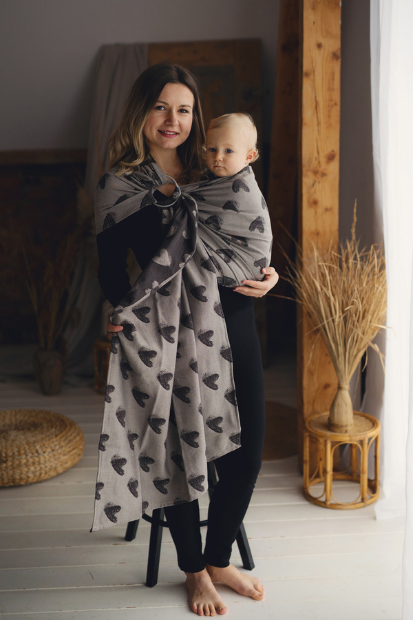 Brown Ring Sling Cosy Love size S – for babies and toddlers