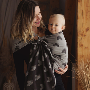 Brown Ring Sling Cosy Love size M – for babies and toddlers