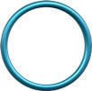 Turquoise aluminium rings for baby slings, size S