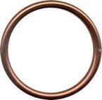 Brown aluminium rings for baby slings, size L