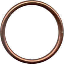 Brown aluminium rings for baby slings, size L
