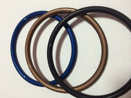 Red aluminium rings for baby slings, size S