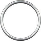 Silver aluminium rings for baby slings, size M