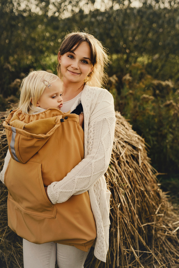 Babywearing Cover (softshell) - Mustard