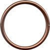 Brown aluminium rings for baby slings, size M