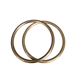Gold Hand Buffed aluminium rings for baby slings, size L