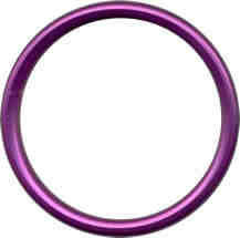 Purple aluminium rings for baby slings, size L