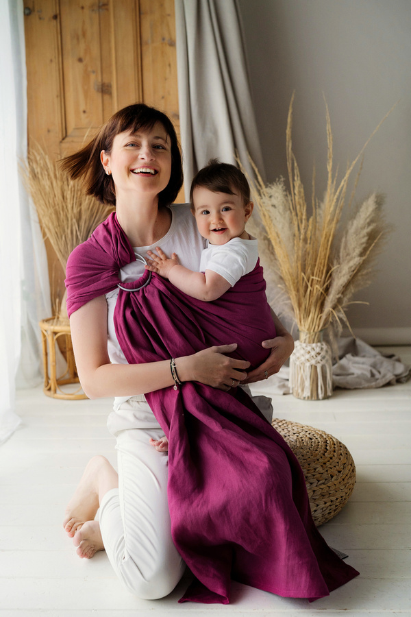 Ring sling Pure Linen Orchid - size M (2 m)/2nd class