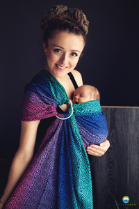 Ring sling Dark Aurora Cube - size L (2,3m)