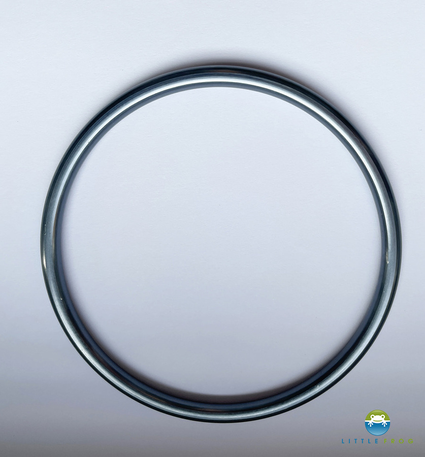 Slate Hand Buffed aluminium rings for baby slings, size XL