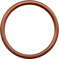 Orange aluminium rings for baby slings, size L