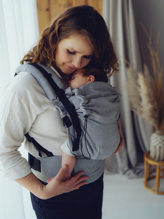 Baby Carrier Prime Zen Path – Black & White with Recycled Cotton